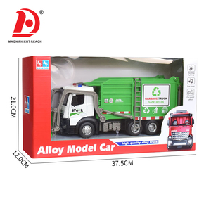 <span class=keywords><strong>Camion</strong></span> <span class=keywords><strong>poubelle</strong></span> Inertia Sanitation en alliage, modèle de voiture pour enfants, véhicule de gestion des déchets à friction avec lumière et son - Product Image 5