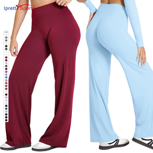 Women's High-Waisted Wide-Leg Yoga Pants – Breathable 4-Way Stretch Activewear