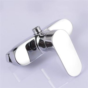 Juego de grifería para ducha Unmoo, con una sola manija, válvula de cerámica, cabezal de ducha tipo lluvia ovalado de 760g, para bañera - Product Image 2