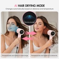 Sèche-cheveux intelligent à détection IA, 110 000 tr/min, séchage rapide, ionique négatif, léger, pour animaux de compagnie, fabriqué en usine OEM