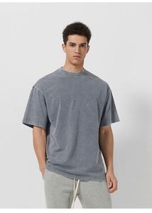 Design Wholesale 100% Cotton Custom Logo Print Embroidery Tshirt Men'S Blank Plain 230gsm Round Neck Tee Shirt T Shirt - Product Image 2