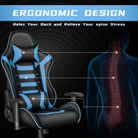 Chaise de course de jeux vidéo en cuir Chaise de bureau ergonomique pivotante pour ordinateur