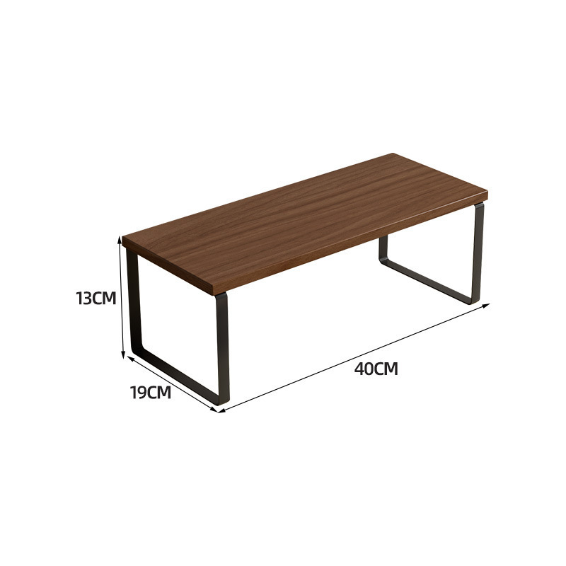 Walnut brown with black frame, small size, 40 x 19 x 14.2 cm