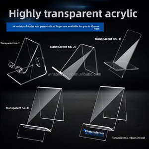 Draagbare Lichtgewicht Acryl Displaystandaard Voor Duurzaam Telefoonhouderrek Voor Winkelpuien En Kantoortafels Moderne Stijl - Product Image 2