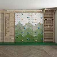 Mur d'escalade intérieur sûr pour enfants avec toboggan et anneaux pour salle de jeux à la maison pour tout-petits