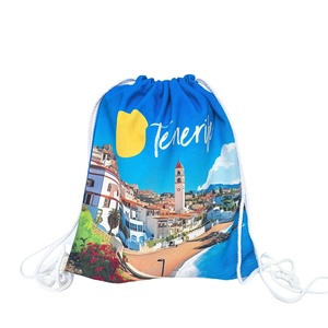 Logotipo personalizado Impreso Mochila con cordón Reciclable Diseñador Malta Mochila de lona Plegable Fácil de almacenar Mochila - Product Image 6