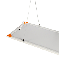 Panneau LED direct/indirect, éclairage haut/bas, 40W, 595x595mm, lampe de plafond suspendue pour bureau, école, hôpital