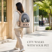 Sac de transport transparent Oxford à fermeture éclair, type capsule spatiale, double bandoulière, pour animaux de compagnie (chats et chiens), idéal pour les sorties, la marche et les voyages en extérieur, imperméable et respirant