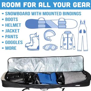 Free Sample Custom Durable Waterproof Padded Ski Snowboard <b>Roller</b> <b>Bag</b> ABS Hard Shell Ends Snowboard Travel <b>Bag</b> - Product Image 4