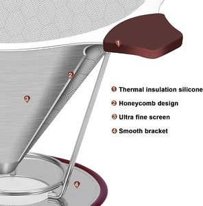 Goutteur de café en acier inoxydable <span class=keywords><strong>filtre</strong></span> à café facile à nettoyer verser sans papier sur la cafetière - Product Image 6