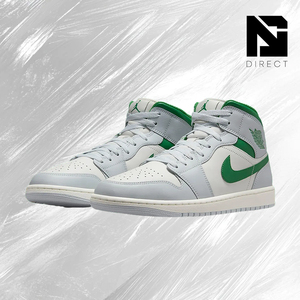 Air Jordan 1 Mid 'Summit White Lucky Green' Chaussures de style décontracté pour hommes Jordan Sneaker - Product Image 2