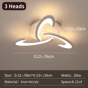 Deutsches Lager: Weiße Aufputz-Deckenleuchte, Nordische LED-Innenleuchte für Apartments und Lofts - Product Image 2