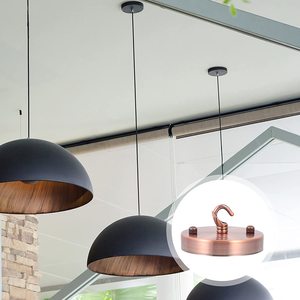 Canopée led Vintage en Bronze rouge, avec <span class=keywords><strong>crochet</strong></span> en fer, <span class=keywords><strong>luminaire</strong></span> décoratif d'intérieur, idéal pour un lustre ou comme accessoire - Product Image 6