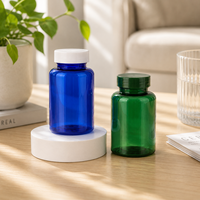 Bouteille de médicaments personnalisée en PET de 100 cc, flacon pour comprimés, capsules, vitamines, avec bouchon à vis résistant aux enfants
