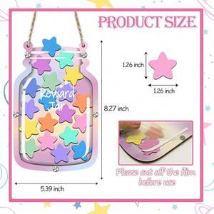 Pot à récompenses pour l'apprentissage de la propreté, tableau de récompenses pour tout-petits, ensemble de tableau de motivation pour le comportement positif, pour la décoration de la salle de classe - Product Image 4