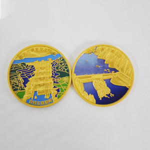 Сувенирный подарок в античном стиле 3D 2D сплав пустая монета позолоченная и Посеребренная памятная монета цифровая печать - Product Image 5