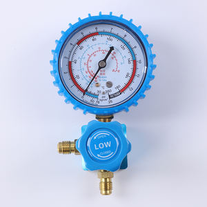R134a collecteurs de système de climatisation de voiture tuyau à couple rapide en laiton et en aluminium alimenté au <span class=keywords><strong>gaz</strong></span> avec manomètre en métal - Product Image 2