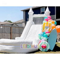 Toboggan gonflable blanc château de rebond toboggan d'escalade de sport toboggan de mariage blanc pour adultes enfants