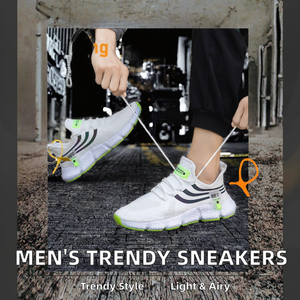 Chaussures décontractées pour hommes d'automne, basses, respirantes, légères, en maille, semelle extérieure, style marche, pour les tendances de la mode printemps-été - Product Image 3