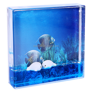 Marcos de Fotos Flotantes de Acrílico Personalizados con Agua Líquida para Recuerdos de Boda, Turismo y Exposiciones, con Dibujos Animados, para Regalos de Invitados - Product Image 2