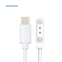 Cordon de chargeur magnétique OEM Type C mâle à 4 broches 2 broches câble d'alimentation Pogo câble de chargeur magnétique USB C