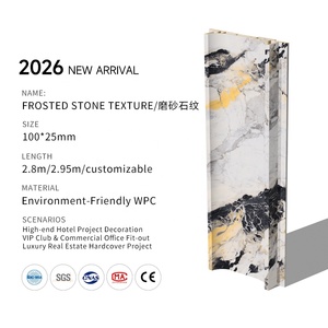 ผู้ผลิตแผ่นผนังโค้ง WPC ขนาด 100x25 มม. ลายหินสีดำ แบบร่อง  OEM ODM ผลิตตามสั่ง สำหรับห้องน้ำสมัยใหม่ ตกแต่งภายในเชิงพาณิชย์ - Product Image 2