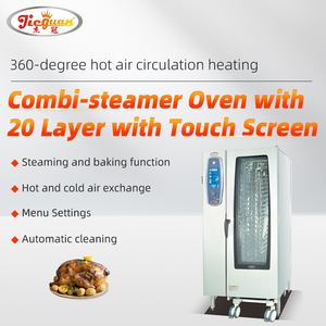 فرن بخار تجاري عمودي بشاشة تعمل باللمس 20 طبقة فرن كهربائي كومبي - Product Image 4