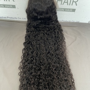 Peluca frontal completa rizada birmana 13x6, pelucas de cabello humano con encaje frontal suizo de onda de agua, unidad HD transparente 13x6 para mujeres afroamericanas - Product Image 6