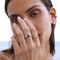 Gemnel argent 925 bottega pierre précieuse topaze bleue dôme chunky jhumka anneaux indien traditionnel
