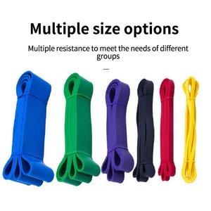 ATHSPO özel Logo lateks elastik sıkılaştırma bandı egzersiz streç güç direnç bantları Set Pull up yardımcı egzersiz bandı - Product Image 6