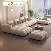 Canapé modulaire en tissu blanc de luxe italien, combinaison 1 2 3 places, meubles de salon, canapé d'angle en forme de L