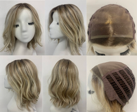 Perruque synthétique haut de gamme Futura Kanekalon grise, coupe pixie courte, perruque bouclée blond doré, résistante à la chaleur