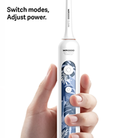 Brosse à dents électrique sonique intelligente pour adultes, recharge sans fil à domicile, 3 niveaux d'intensité, 4 modes, impression personnalisée des patchs, poils doux