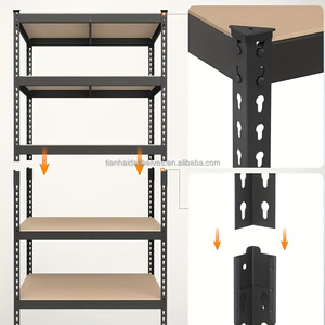 Étagères de garage utilitaires OEM, étagères de rangement pour outils, étagères à moyenne capacité, rayonnage sans boulons, rayonnage à palettes, stockage d'entrepôt - Product Image 3