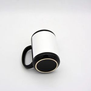 Thăng hoa <span class=keywords><strong>Mug</strong></span> nhà máy trực tiếp 15 OZ thăng hoa tráng màu đen và trắng hộp màu cốc cà phê bán buôn gốm phong cách Mỹ - Product Image 4
