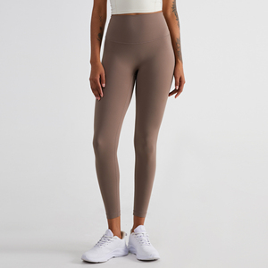 Pantalones de Yoga para Mujer con Patrón Sólido, Cintura Alta, Sin Costura Delantera, Spandex/Nylon, Absorben la Humedad, Elásticos, Transpirables, con Bolsillo Interior para Entrenamiento - Product Image 4