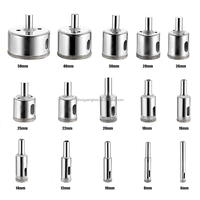 Prix usine 15 pièces diamant enduit trou scie Cutter ensemble 8-50mm forets de forage pour carrelage céramique marbre verre autres matériaux