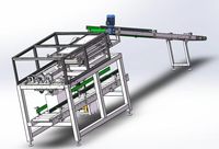 Ligne d'emballage et de palettisation automatique de sachets dans des cartons – Machine d'emballage de cartons à dépose de sachets – Emballeuse de cartons à dépose de sachets