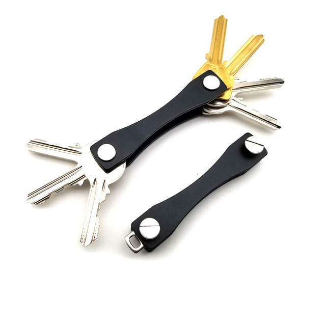 Compact Folding Aluminum Pocket Alloy Key Organizer Holder Keychain