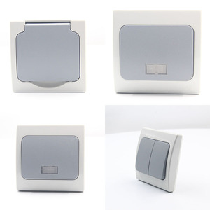 <span class=keywords><strong>Interrupteur</strong></span> mural domestique YAKI, IP65, auto-réparable, blanc/gris, commande simple, double ouverture, fermeture rapide, pour le commerce extérieur - Product Image 1