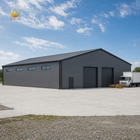 Structure en acier préfabriquée pour entrepôt industriel, extensible, résistante aux intempéries, atelier métallique, garage, kits de stockage, bâtiment