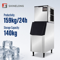 Machine à glaçons commerciale de type séparé 160 kg/24h