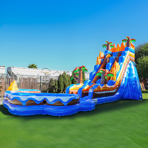 कारखाने की कीमत 18 औंस pvc आउटडोर वयस्क विशाल <span class=keywords><strong>inflatable</strong></span> पानी स्लाइड और पिछवाड़े पार्टी के लिए ब्लोअर - Product Image 2