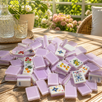 Tuiles de Mahjong Personnalisées de Luxe en Mélamine et Acrylique - Jeu de Société Durable et Écologique, Coffret Cadeau pour Détaillants et Clubs