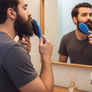 BOOMHOME <span class=keywords><strong>Spazzola</strong></span> per Barba in <span class=keywords><strong>Legno</strong></span> con Logo Personalizzato, Direttamente dalla Fabbrica, 100% Setole Naturali di Cinghiale, Durezza Media, Curva a 360° per Uomo - Product Image 3