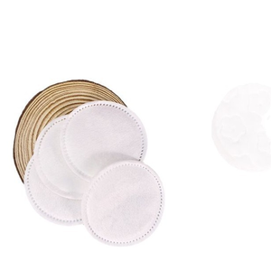 Almohadillas desmaquillantes de limpieza profunda respetuosas con la piel de algodón suave con logotipo personalizado de fábrica, Cosméticos faciales cuadrados naturales, sin toallitas - Product Image 3