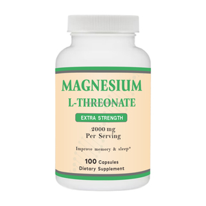Suplemen Nutrisi Magnesium L-Threonate 2000mg 100 Kapsul Meningkatkan Daya Ingat & Tidur untuk Pria dan Wanita - Product Image 1