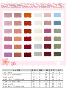 Abbigliamento per <span class=keywords><strong>Bambina</strong></span> Completo Casual da Tre Pezzi Camicia Bianca a Maniche Lunghe Gilet Rosso e Gonna a Quadri per Feste e Celebrazioni - Product Image 4