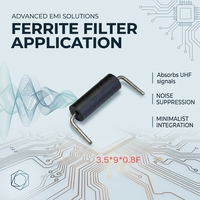 Perles de ferrite Emifil, inducteurs de type filaire, dispositif de filtrage magnétique pour alimentation à découpage, communication et signalisation.