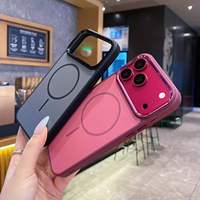 Coque Arrière Magnétique Unie Mate Souple en TPU + PC Rigide pour iPhone 18 17 Air 15 14 13 12 11 16 Pro Max, Compatible Charge Sans Fil